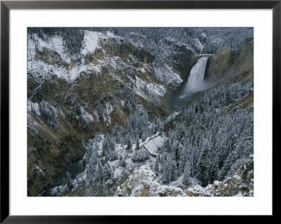Lower Falls Of The Yellowstone River In Winter by Norbert Rosing Pricing Limited Edition Print image