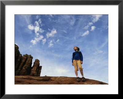 A Young Girl Gazes At The Desert Landscape by John Burcham Pricing Limited Edition Print image
