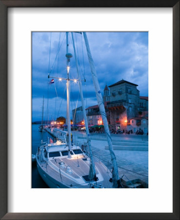 Sailboat In Harbor, Trogir, Croatia by Russell Young Pricing Limited Edition Print image