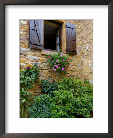 Window Of Limestone House, Olingt, Burgundy, France by Lisa S. Engelbrecht Pricing Limited Edition Print image