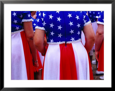 Participants In Flag Dresses For 4Th July Independence Day Parade, Washington Dc, Usa by Richard I'anson Pricing Limited Edition Print image