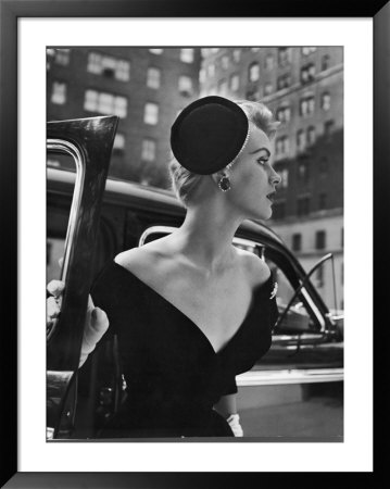 Jeweled Stay Put Cocktail Hat At Reckless Angle by Nina Leen Pricing Limited Edition Print image