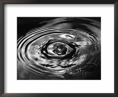 Stop Action Photograph Of Drop Of Water As It Falls And Finally Splashes by Gjon Mili Pricing Limited Edition Print image