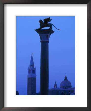 Winged Lion Column, St. Mark's Sq, Vencie, Italy by Walter Bibikow Pricing Limited Edition Print image