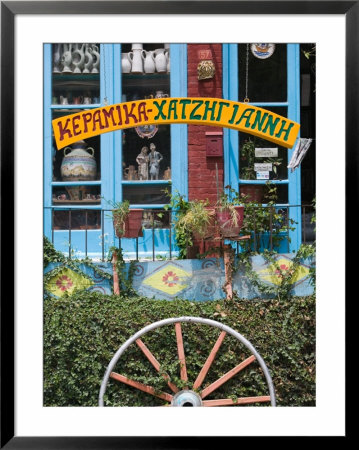 Ceramic Shop, Agiasos, Lesvos, Mytilini, Aegean Islands, Greece by Walter Bibikow Pricing Limited Edition Print image