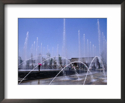 Fountain In Front Of Big Goose Pagoda, Xi'an, Shaanxi, China by Krzysztof Dydynski Pricing Limited Edition Print image