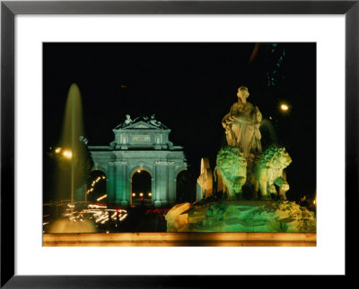 18Th Century Cibeles Fountain At Night, Madrid, Spain by Bill Wassman Pricing Limited Edition Print image