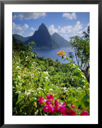 The Pitons, St. Lucia, West Indies by John Miller Pricing Limited Edition Print image