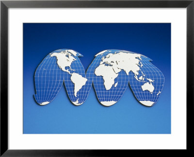 Computer Generated World Map by Chris Rogers Pricing Limited Edition Print image