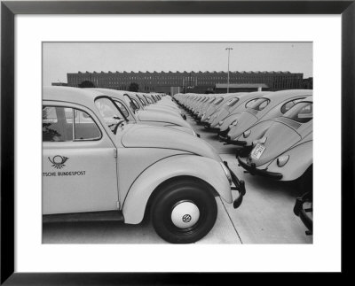 Parking Lot Outside Of Volkswagen Plant Filled With Volkswagen Cars by James Whitmore Pricing Limited Edition Print image