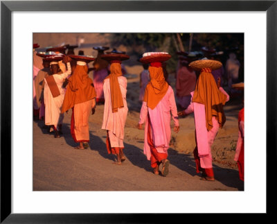 Nuns Collecting Alms Through The Streets, Salay, Yangon, Myanmar (Burma) by Anders Blomqvist Pricing Limited Edition Print image