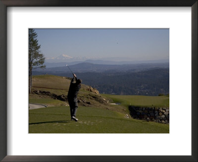 A Man Golfs In February In British Columbia by Taylor S. Kennedy Pricing Limited Edition Print image