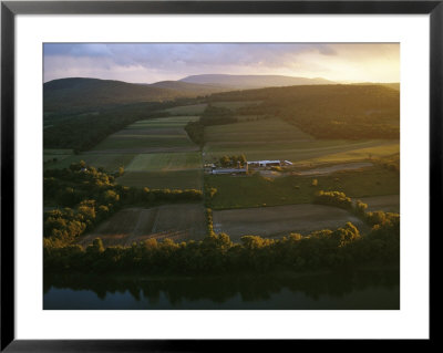Sunset Over A Farm On The Susquehanna River by Raymond Gehman Pricing Limited Edition Print image