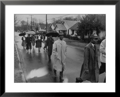 Pilgrimage Protest With Black Montgomery Citizens Walking To Work, In Wake Of Rosa Parks Incident by Grey Villet Pricing Limited Edition Print image