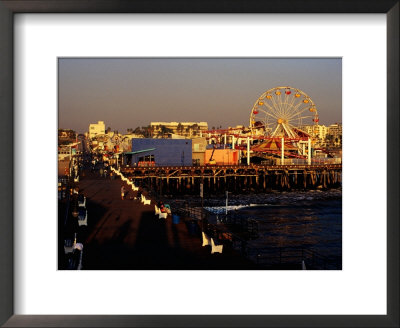 Santa Monica Pier And Fairground, Los Angeles, United States Of America by Richard I'anson Pricing Limited Edition Print image