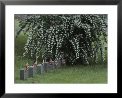 Union Army Tombstones With American Flags At Fredericksburg by Sam Abell Pricing Limited Edition Print image