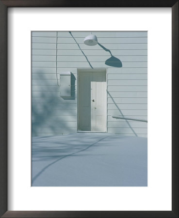 Snow Blends In With The Doorway Of A White Building by Raymond Gehman Pricing Limited Edition Print image