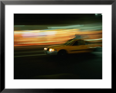 Taxi In Midtown Manhattan, New York City, Usa by Corey Wise Pricing Limited Edition Print image