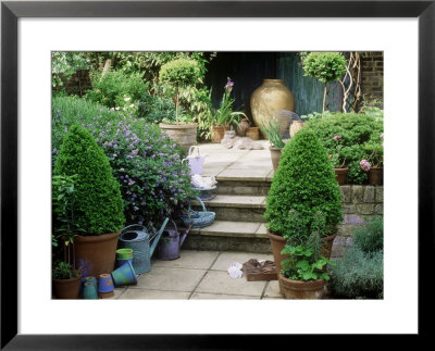 Paved Steps In Tiered City Garden by Linda Burgess Pricing Limited Edition Print image