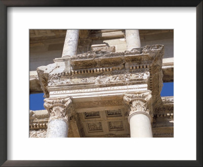 Detail Of Reconstructed Library, Ephesus, Anatolia, Turkey by R H Productions Pricing Limited Edition Print image