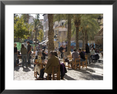Outdoor Cafe, Plaza Nueva, Granada, Andalucia, Spain by Sheila Terry Pricing Limited Edition Print image