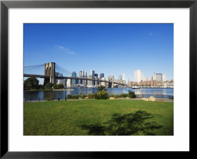 Brooklyn Bridge And Manhattan Skyline, Brooklyn Bridge Park, New York City, Usa by Amanda Hall Pricing Limited Edition Print image