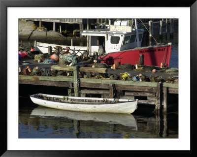Canoa At Dock, Nova Scotia, Canada by Keith Levit Pricing Limited Edition Print image