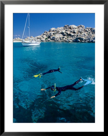Two People Snorkelling, France by Jean-Bernard Carillet Pricing Limited Edition Print image