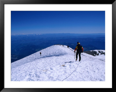 Climbers On Mt. Rainier Summit, Mt. Rainier National Park, Washington, Usa by Cheyenne Rouse Pricing Limited Edition Print image