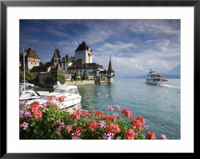 Oberhofen Castle, Lake Thun, Berner Oberland, Switzerland by Doug Pearson Pricing Limited Edition Print image