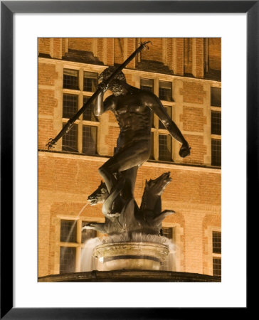 The Neptune Fountain, Dlugi Targ (Long Market), Gdansk, Pomerania, Poland, Europe by Gavin Hellier Pricing Limited Edition Print image