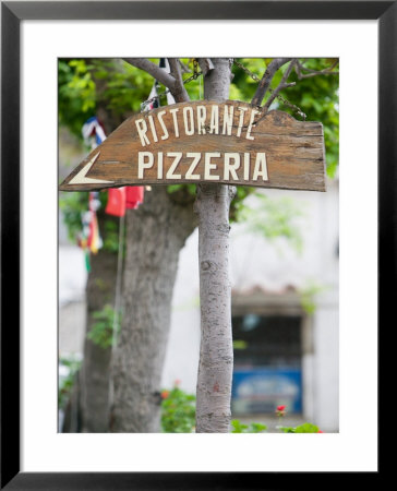 Pizzeria Sign, Positano, Amalfi Coast, Campania, Italy by Walter Bibikow Pricing Limited Edition Print image