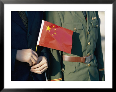 A Pair Of Hands Holds The National Flag Of China by Paul Chesley Pricing Limited Edition Print image