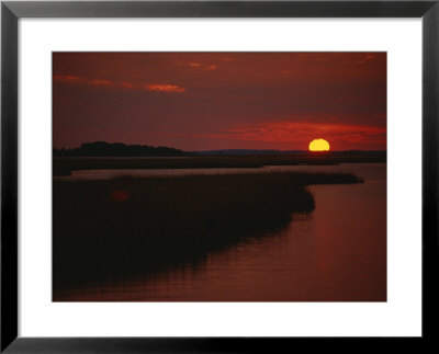 Sunset Over Assateague Channel With Cordgrass by Raymond Gehman Pricing Limited Edition Print image
