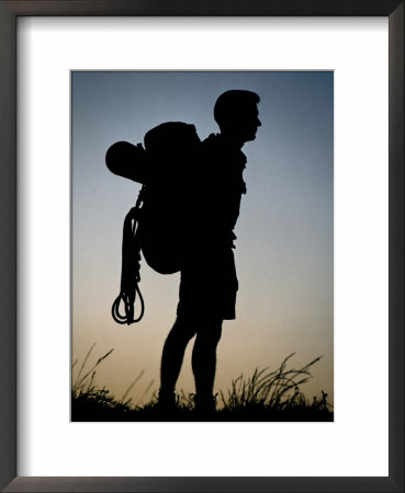 Male Hiker, Silhouetted, Melbourne, Australia by Michael Coyne Pricing Limited Edition Print image