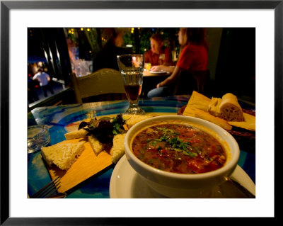 Traditional Meal Of Sheeps Cheese, Stewed Chicken With Bread, Tbilisi, Georgia by Stephane Victor Pricing Limited Edition Print image