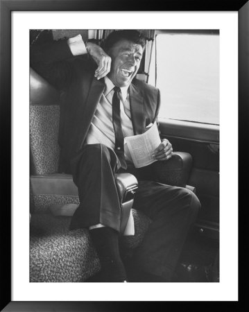 Jubilant Ronald Reagan Celebrating His Victory For Governor During California Gubernatorial Primary by John Loengard Pricing Limited Edition Print image