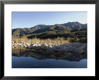 Reflection Of The Santa Ynez Mountains In Matilija River, California by Rich Reid Pricing Limited Edition Print image