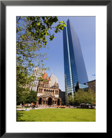 Trinity Church And The John Hancock Tower, Copley Square, Boston, Massachusetts, Usa by Amanda Hall Pricing Limited Edition Print image