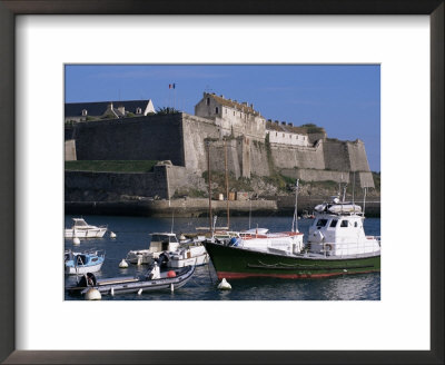 Harbour And Citadel, Le Palais, Belle Ile En Mer, Britttany, France by Guy Thouvenin Pricing Limited Edition Print image