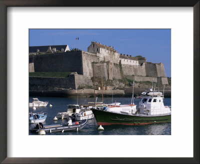 Harbour And Citadel, Le Palais, Belle Ile En Mer, Britttany, France by Guy Thouvenin Pricing Limited Edition Print image