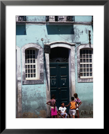 Children On Street In The Pelourinho District, Salvador, Brazil by Tom Cockrem Pricing Limited Edition Print image