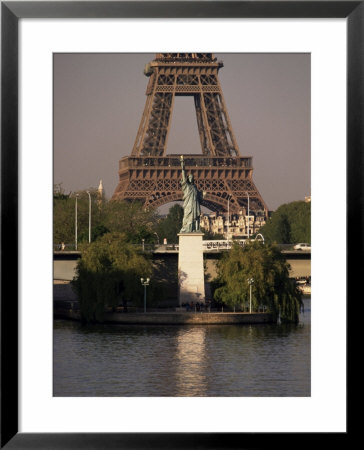 Statue Of Liberty And The Eiffel Tower, Paris, France by Gavin Hellier Pricing Limited Edition Print image