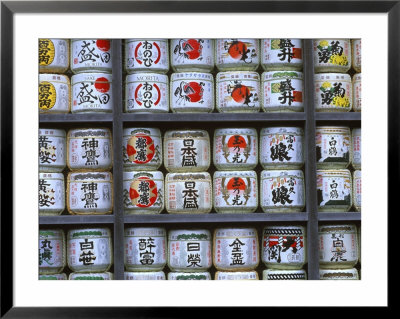 Sake Barrels, Tsuruoka Hachmangu Shrine, Kamakura, Japan by Rob Tilley Pricing Limited Edition Print image