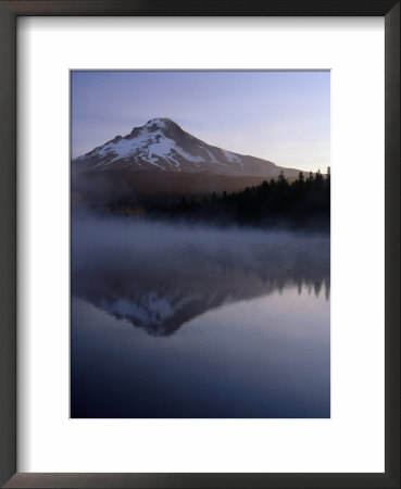 Early Morning Mist Over Mt. Hood Reflected In Trillium Lake, Mt. Hood, Usa by Ryan Fox Pricing Limited Edition Print image