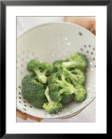 Freshly Washed Broccoli Florets In Sieve by William Lingwood Pricing Limited Edition Print image