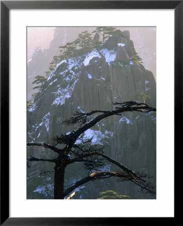 The Snow Speckled Peak Of Mt. Huangshan (Yellow Mountain), Anhui, China by Keren Su Pricing Limited Edition Print image