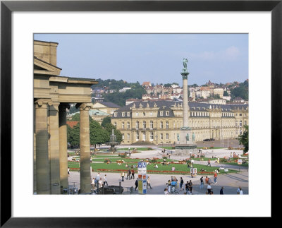 Schlossplatz, King Wilhelm Jubilee Column, Neues Schloss, Stuttgart, Baden Wurttemberg, Germany by Yadid Levy Pricing Limited Edition Print image