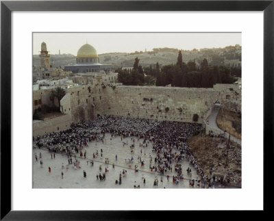 Crowd Gathers Before The Wailing Wall To Celebrate Shavuot by James L. Stanfield Pricing Limited Edition Print image
