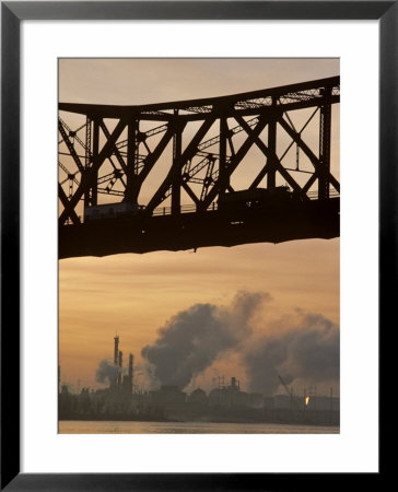 Bridge, River, And Skyline Full Of Air Pollution by Kenneth Garrett Pricing Limited Edition Print image